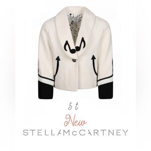 STELLA MCCARTNEY NEW sz 5 Musical Note Blazer in Off-White wool military jacket